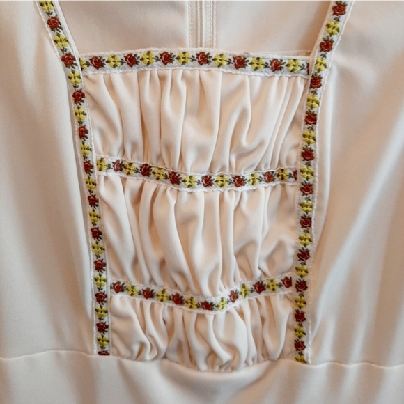 Vintage Smocked Renaissance Dress XS - Picture 4 of 7